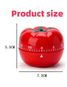 Temporizador de Cocina Mecánico TIANMIMISM Rojo 60 Min 2