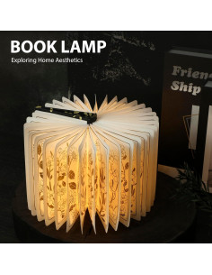 Lámpara de Libro Plegable ZBOLE 1200mAh 3 Colores Floral 2