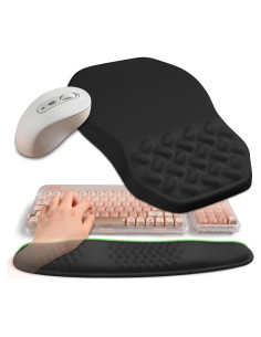 Juego Ergonómico Reposamuñecas Teclado y Ratón Gleamtide