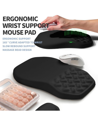 Juego Ergonómico Reposamuñecas Teclado y Ratón Gleamtide