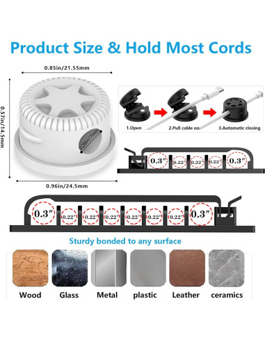 Kit de Gestión de Cables ELII 328 Piezas - Clips, Bridas y Mangas