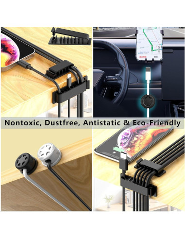 Kit de Gestión de Cables ELII 328 Piezas - Clips, Bridas y Mangas