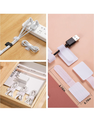 Kit de Gestión de Cables ELII 328 Piezas - Clips, Bridas y Mangas