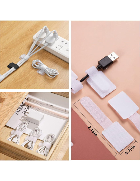 Kit de Gestión de Cables ELII 328 Piezas - Clips, Bridas y Mangas Kit de Gestión de Cables ELII 328 Piezas - Clips, Bridas y Mangas