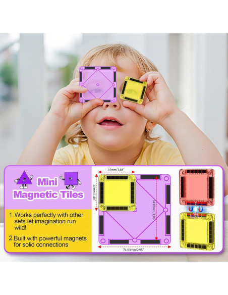 Juego de Azulejos Magnéticos BAIJLE 46 Piezas para Niños 3+
