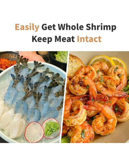 Herramienta desvenadora de camarones ADORAMBLING púrpura 16.5 cm