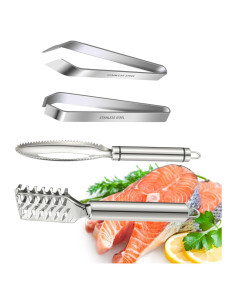 Pinzas para Pescado Acero Inoxidable Iziusy 2 Pcs con Descalador