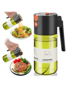 Pulverizador de Aceite OURCABECUE 500ml Vidrio Verde-Tapa Negra