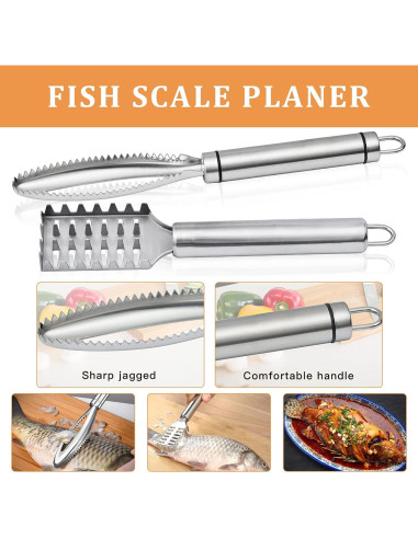 Juego de 7 Piezas Removedor de Escamas Worldity Acero Inoxidable