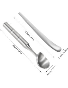 Cucharón de Helado Acero Inoxidable YueMiEco - Mango Ergonómico 2