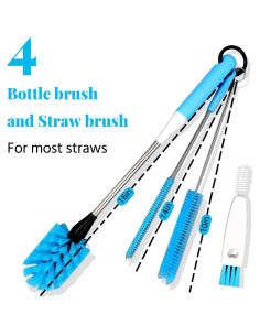 Cepillo de Botellas 4 en 1 TooLe - Azul, 30.48 cm 2