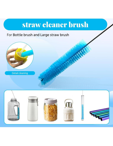 Cepillo de Botellas 4 en 1 TooLe - Azul, 30.48 cm