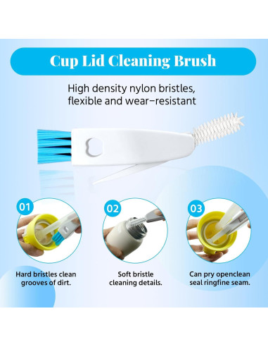 Cepillo de Botellas 4 en 1 TooLe - Azul, 30.48 cm