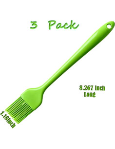 Brocha de Silicona Verde NXRACSH para Repostería 21.1 cm 2