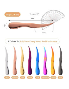 Desvenador de Camarones Acero Inoxidable Oro Rosa 16.5 cm 2