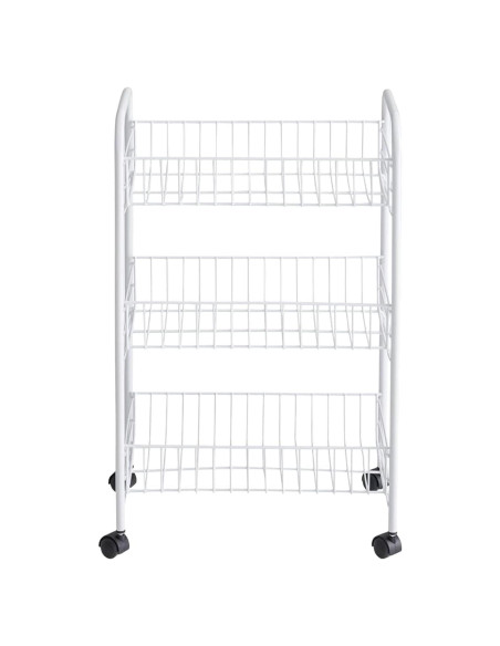 Carro de Almacenamiento Rubbermaid 3 Niveles Blanco Ajustable