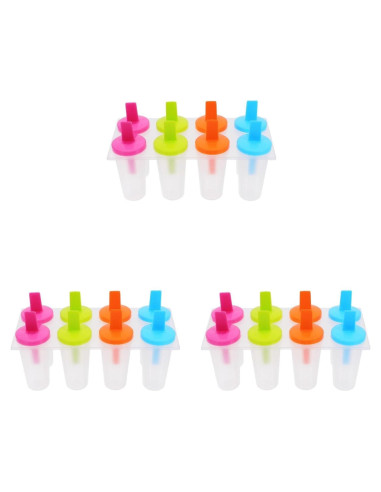 Set de 24 Moldes para Hacer Paletas de Hielo MAGICLULU 7.5x12 cm