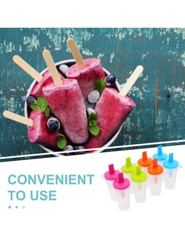 Set de 24 Moldes para Hacer Paletas de Hielo MAGICLULU 7.5x12 cm