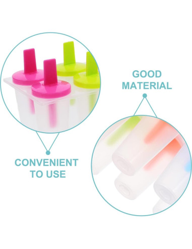 Set de 24 Moldes para Hacer Paletas de Hielo MAGICLULU 7.5x12 cm