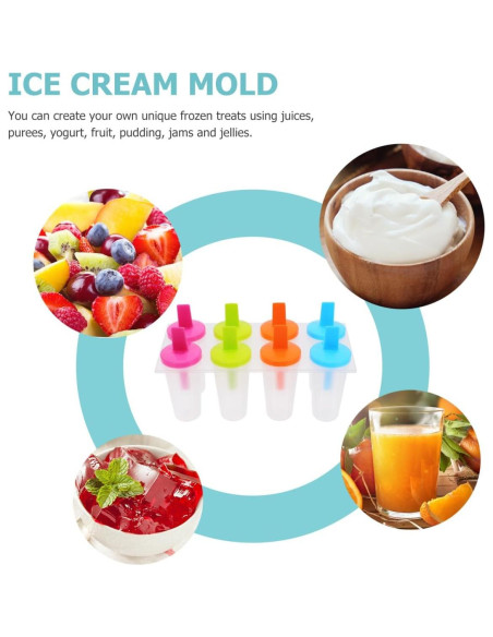 Set de 24 Moldes para Hacer Paletas de Hielo MAGICLULU 7.5x12 cm