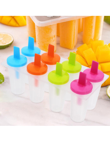 Set de 24 Moldes para Hacer Paletas de Hielo MAGICLULU 7.5x12 cm