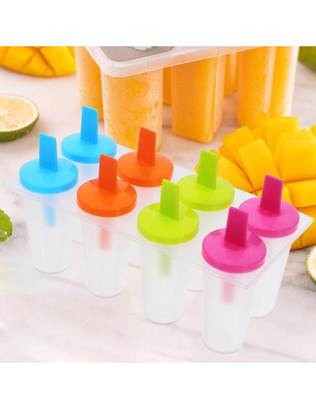 Set de 24 Moldes para Hacer Paletas de Hielo MAGICLULU 7.5x12 cm