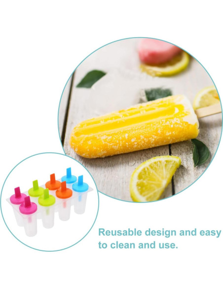 Set de 24 Moldes para Hacer Paletas de Hielo MAGICLULU 7.5x12 cm
