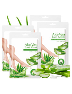 Mascarillas Exfoliantes para Pies Nacerlary - 4 Piezas Aloe Vera