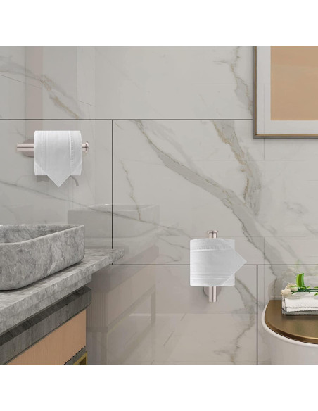 Soporte de Papel Higiénico Adhesivo HUANING - Acero Inoxidable