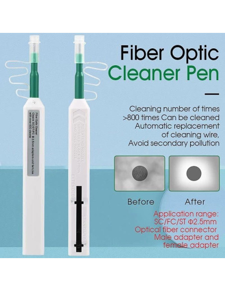 Bolígrafo de limpieza Zeasun para conectores SC FC ST 2.5mm