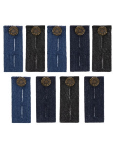 Extensores de Cintura TOODOO 9 Piezas Ajustables Mezclilla