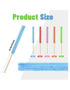 20 Varillas de Plumería Microfibra Hpmjz para Limpieza 2