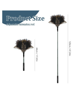 Plumero Extensible Holyenten de Plumas de Avestruz 119 cm 2