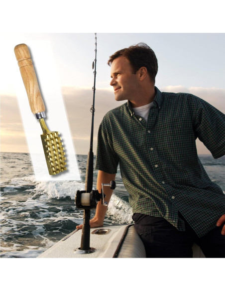 Cepillo para Escalar Pescado Kwizing - Hecho en Japón, 32 Dientes de Latón