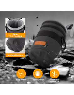 Funda Dura TARION para Lentes de Cámara Negra Grande 18.5x12 cm 2