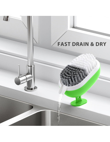 Cepillo de Verduras Lumkew Verde con Cerdas Duras y Suaves