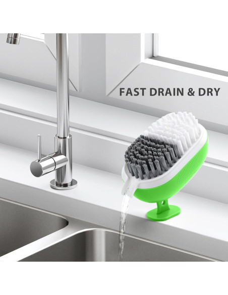 Cepillo de Verduras Lumkew Verde con Cerdas Duras y Suaves