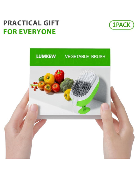 Cepillo de Verduras Lumkew Verde con Cerdas Duras y Suaves