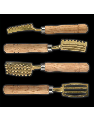 Cepillo para Escalar Pescado Kwizing - Hecho en Japón, 32 Dientes de Latón