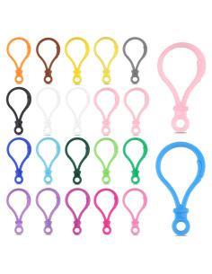 22 Clips de Llaveros Multicolor Fampery Ganchos de Garra 4.8x2.5cm
