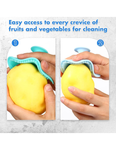 Juego de 2 Cepillos de Silicona Yinkin para Verduras 10x8 cm
