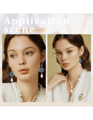 Conectores Cabochon Beebeecraft 48Pcs Latón Baño Oro 18K