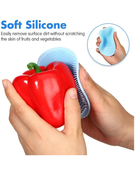 Juego de 2 Cepillos de Silicona Yinkin para Verduras 10x8 cm