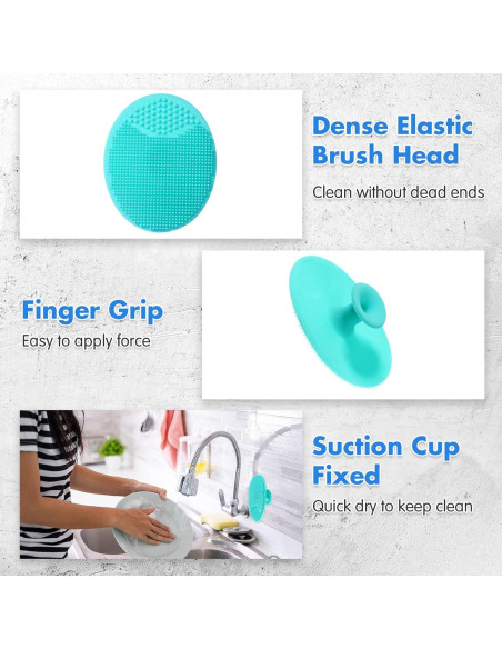 Juego de 2 Cepillos de Silicona Yinkin para Verduras 10x8 cm