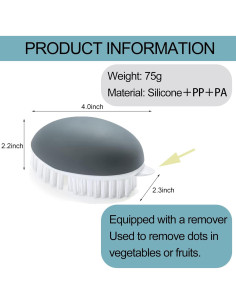 Cepillo de Vegetales Dfacio 2Pack con Removedor de Puntos 2