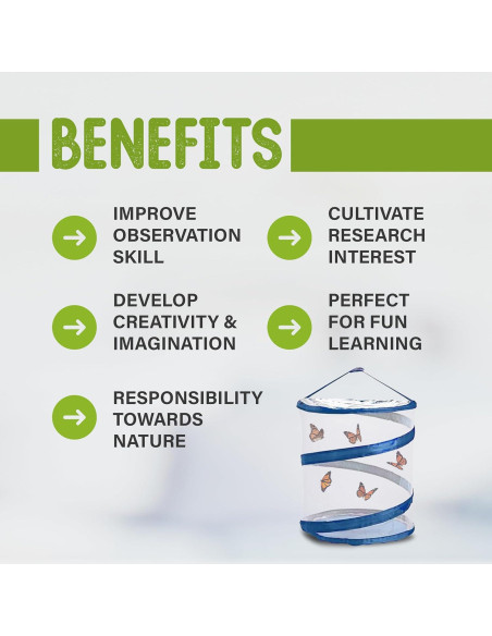 Jaula Plegable para Mariposas Nature Gift 30.5cm Malla Transpirable Jaula Plegable para Mariposas Nature Gift 30.5cm Malla Transpirable