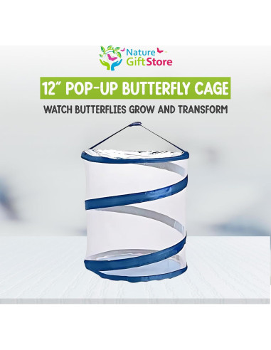 Jaula Plegable para Mariposas Nature Gift 30.5cm Malla Transpirable