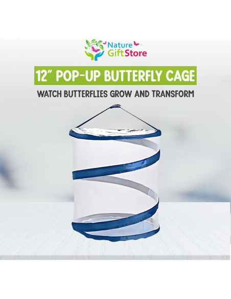 Jaula Plegable para Mariposas Nature Gift 30.5cm Malla Transpirable Jaula Plegable para Mariposas Nature Gift 30.5cm Malla Transpirable