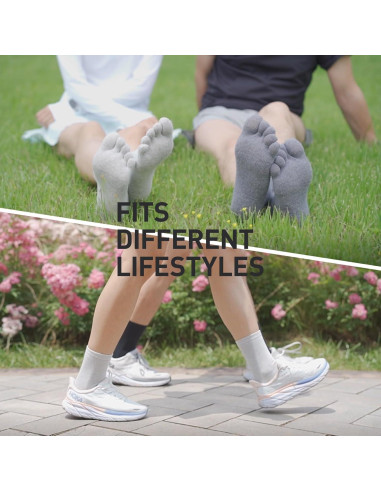 Calcetines Liner de Dedos Cool-max para Correr - 3 Pares