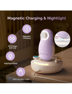Cortador de Uñas Eléctrico MelodySusie para Bebés Púrpura 2